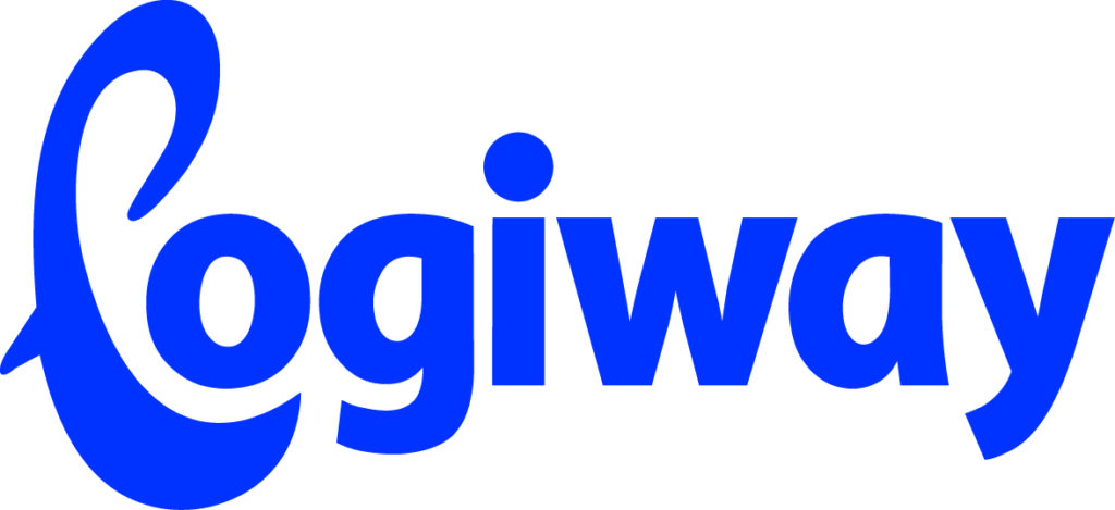 A blue text on a white background
