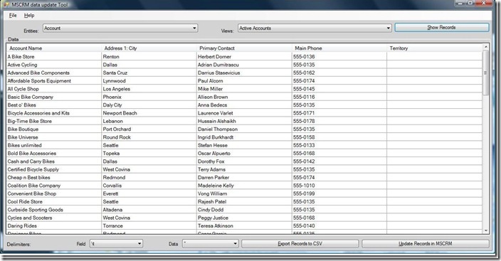 Record View Window