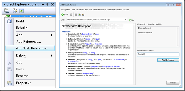 image Add Web Reference
