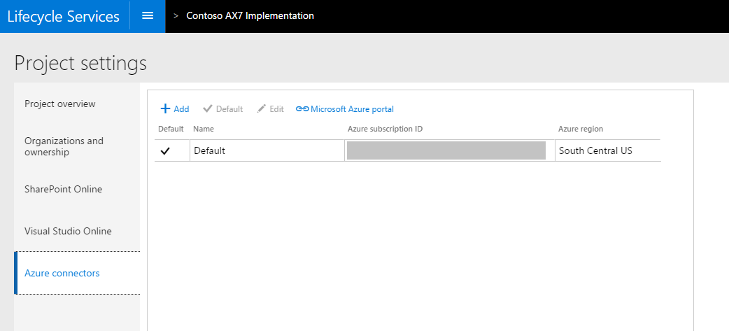 Azure connectors.