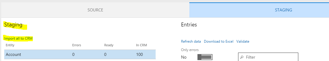 Import all to CRM.