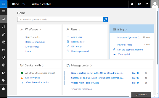 Dynamics CRM Admin Center