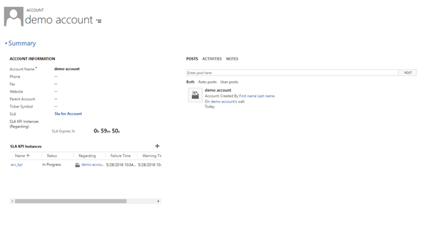 Account form