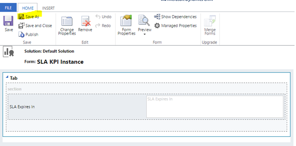 SLA KPI Instance Form