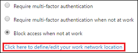 Edit your work network location