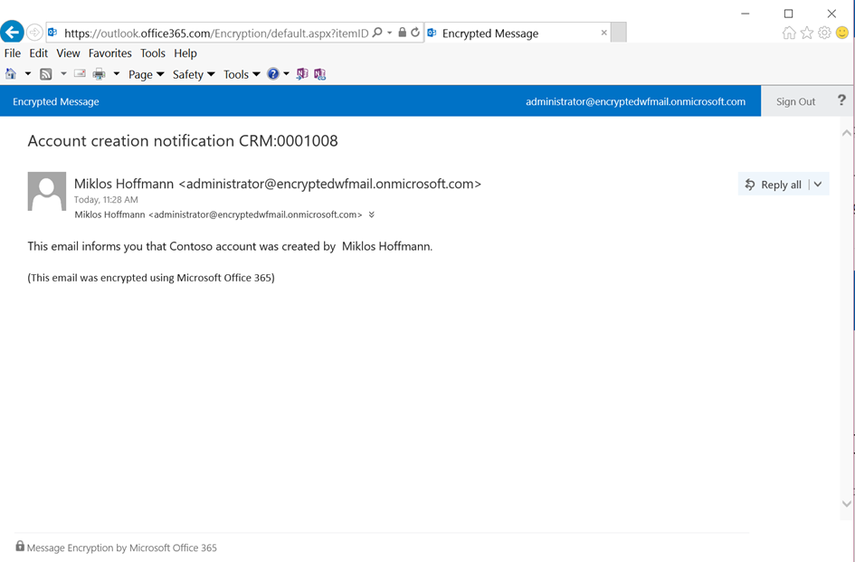 Read workflow notification email