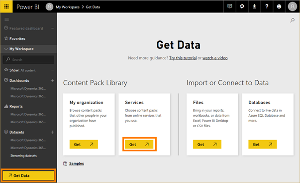 Get data