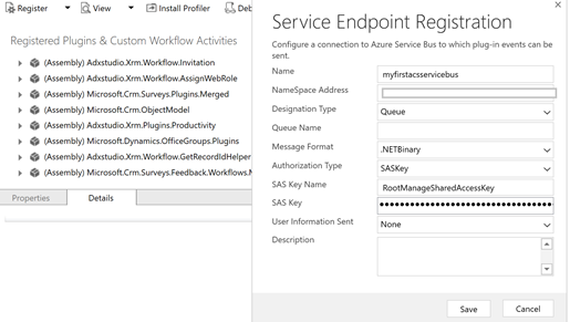 Service bus plugin
