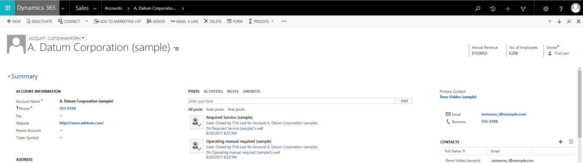 Old user interface with no demarcation of header and main body