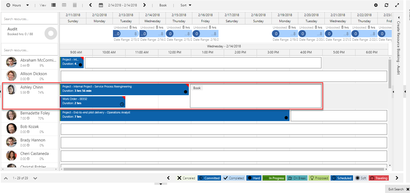 Asterisk to identify overlapping bookings in Schedule Assistant