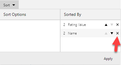 Remove Sort options