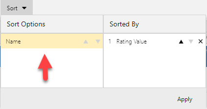 Remove Sort options