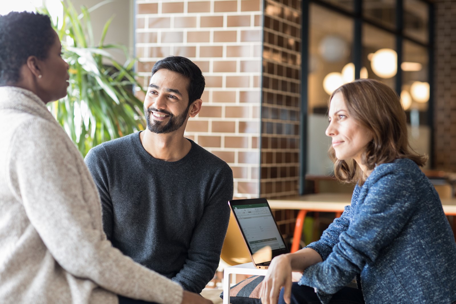 Enterprise team discussing AI in modern workplace