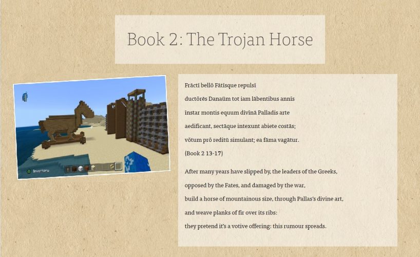 PowerPoint slide depicting the Trojan Horse