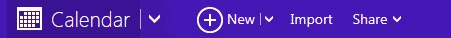 outlook calendar header