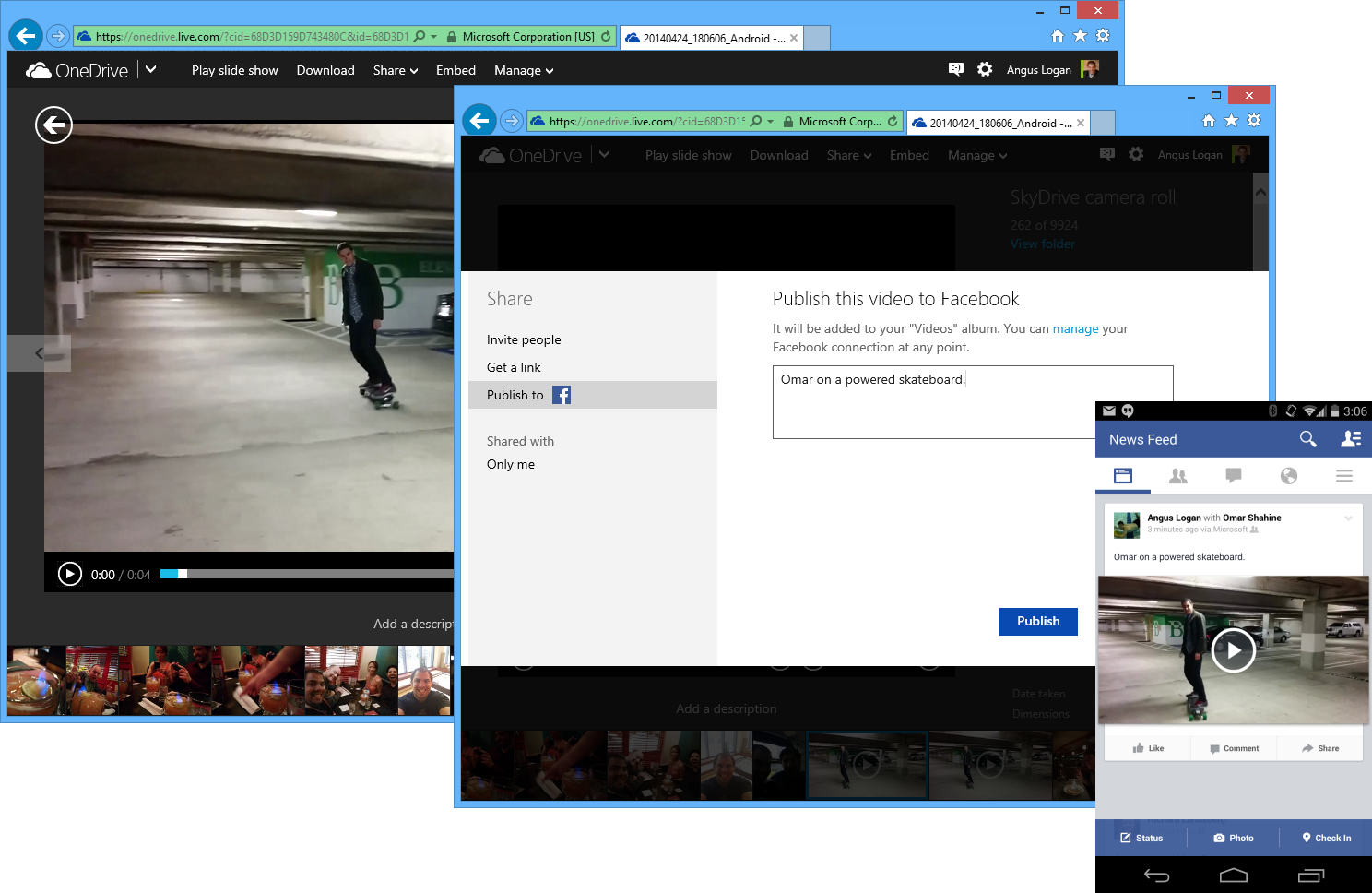 Video Sharing to Facebook