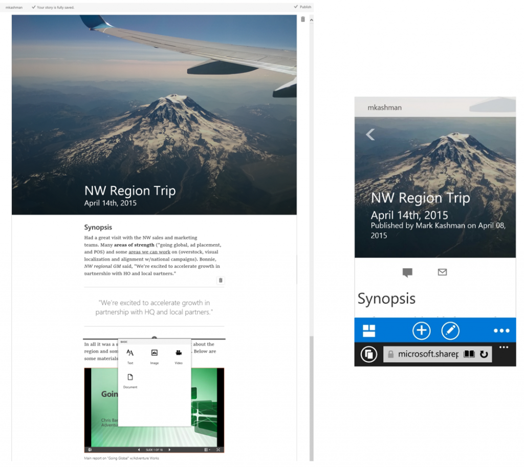 New Office Delve People Experiences in Office 365 2