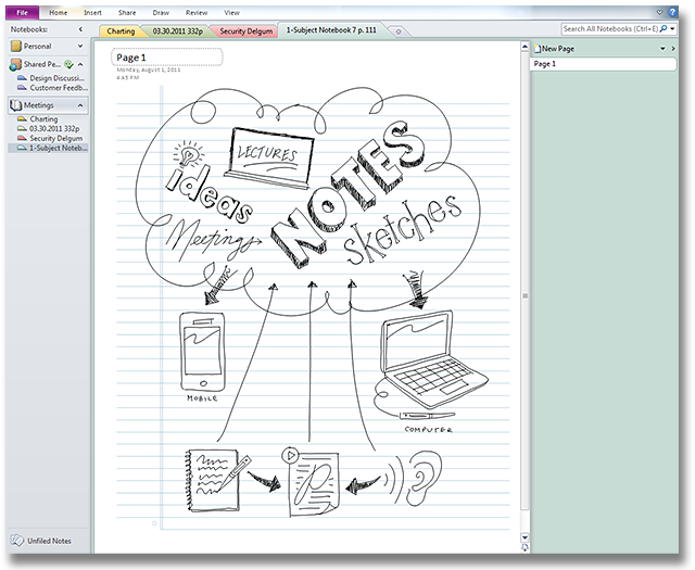 Livescribe smartpen content on a OneNote page Livescribe smartpen content on a OneNote page