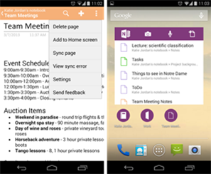 Screenshots of mobile view