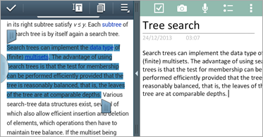 text is highlighted