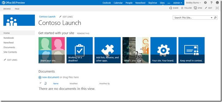 image office 365 preview page