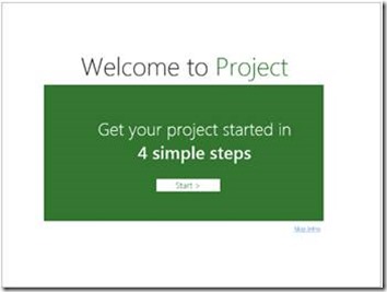 clip_image002 "Welcome to Project" welcome screen
