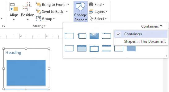 Change Shape for Visio Containers Change Shape for Visio Containers