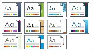 Screenshot of styles Presentation options