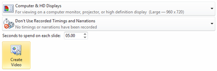 Create Video button