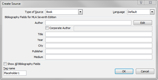 Image of Create Source dialog box Image of Create Source dialog box