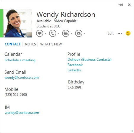 profile details