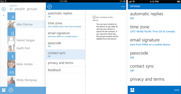 Contact sync