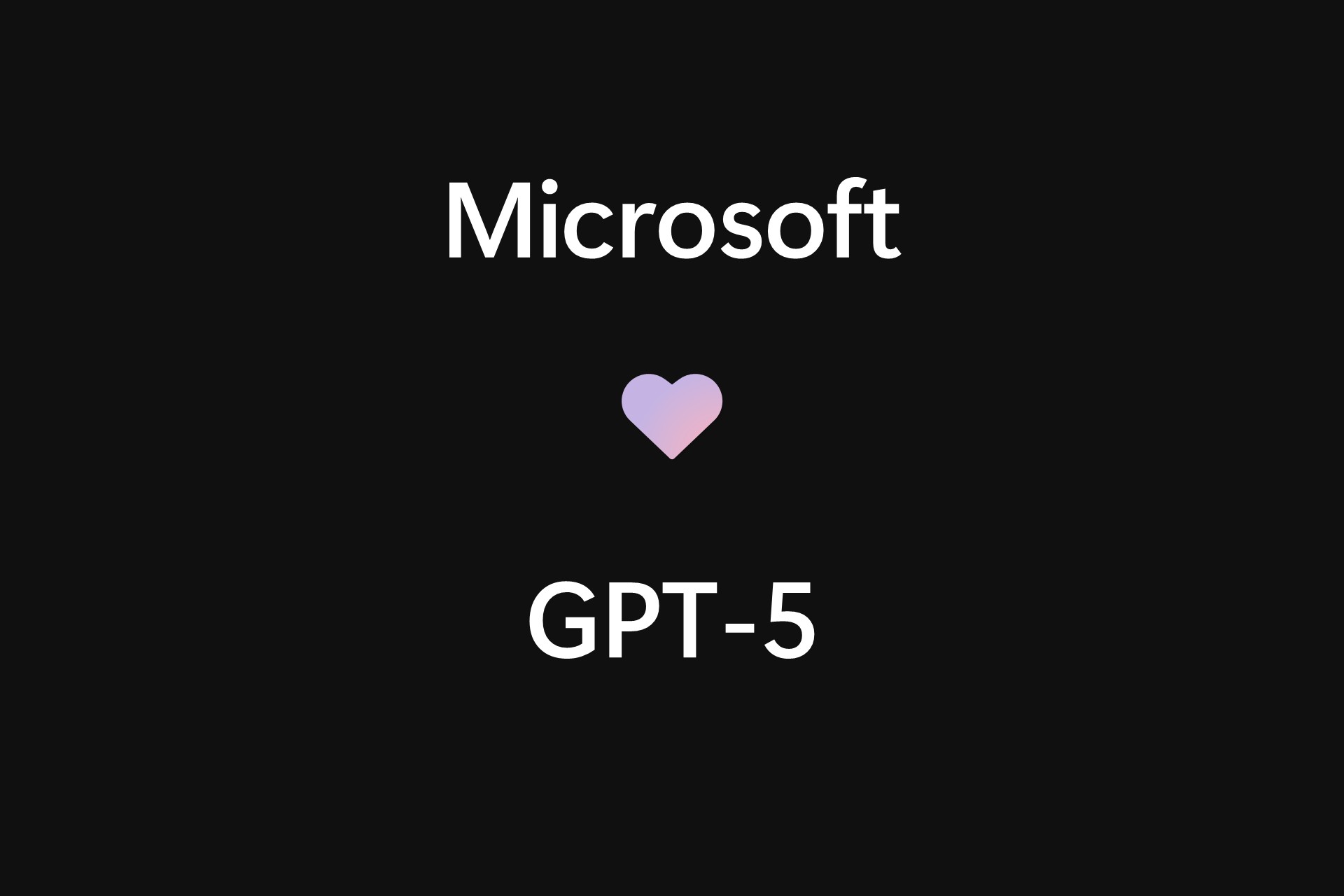 A black background with white text and a purple heart