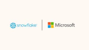 Snowflake and Microsoft logos.