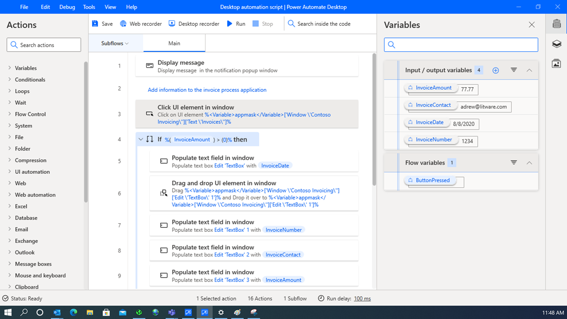 developers can automate desktop activities using the diverse set of connectors available with Power Automate Desktop