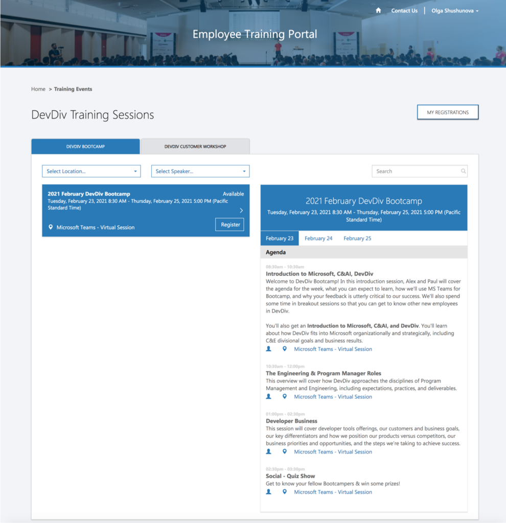 Registration Portal