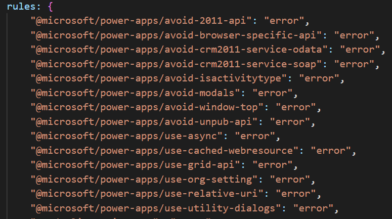 eslintrc file