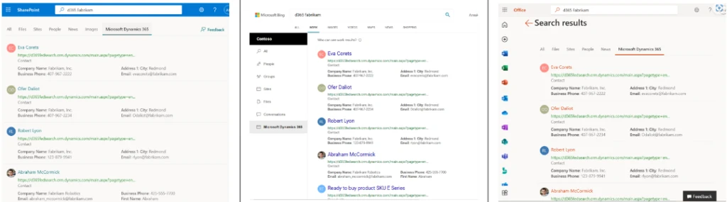 Microsoft search