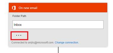 Three dots on new email screenshot.