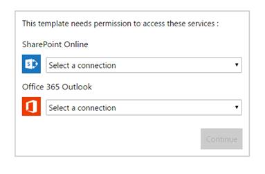 Connecting two services Office 365 and Sharepoint screenshot.