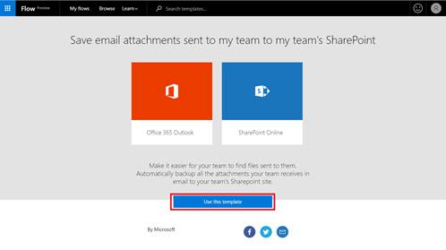 Save email attachments sent to my team to my team's SharePoint screenshot.