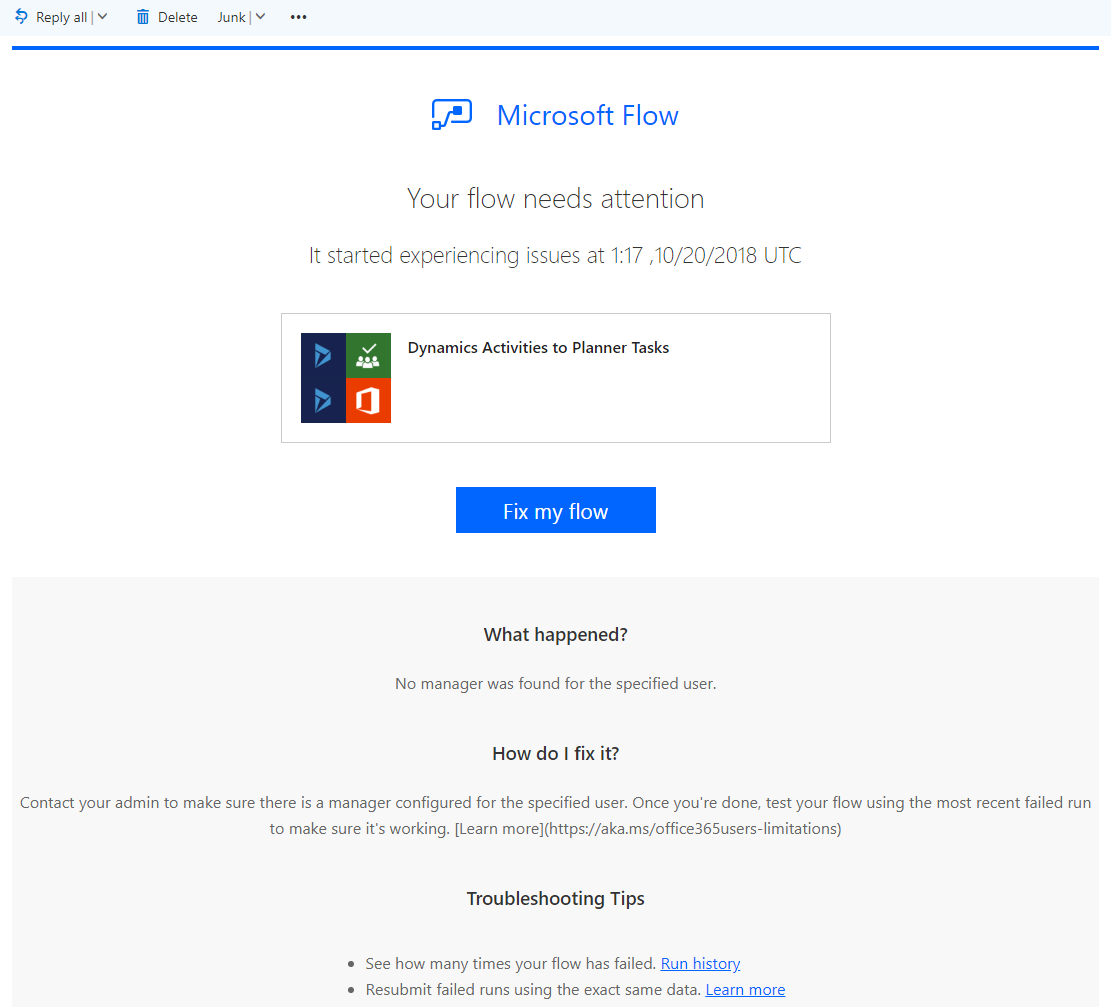 Repair tips email