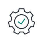 cog and tick icon