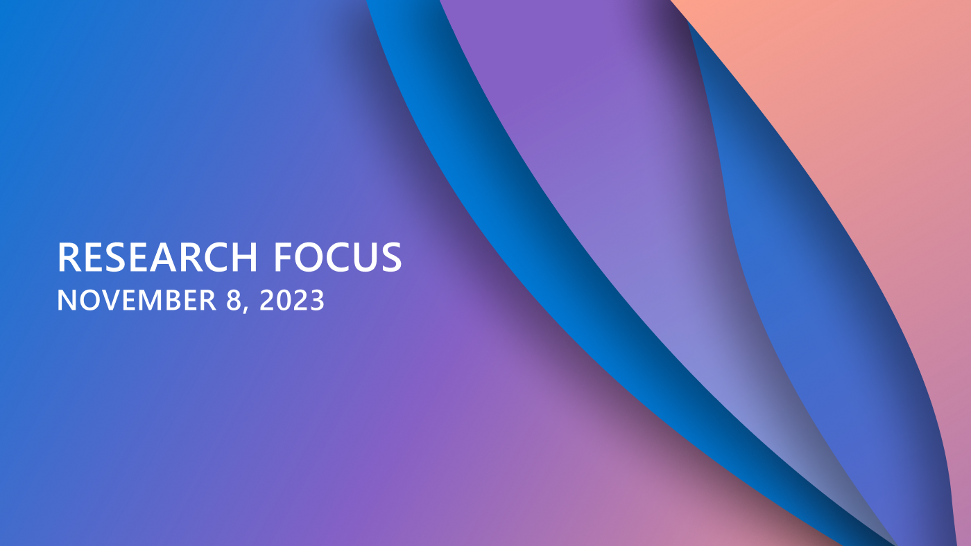 Research Focus: November 8, 2023 on a gradient patterned background