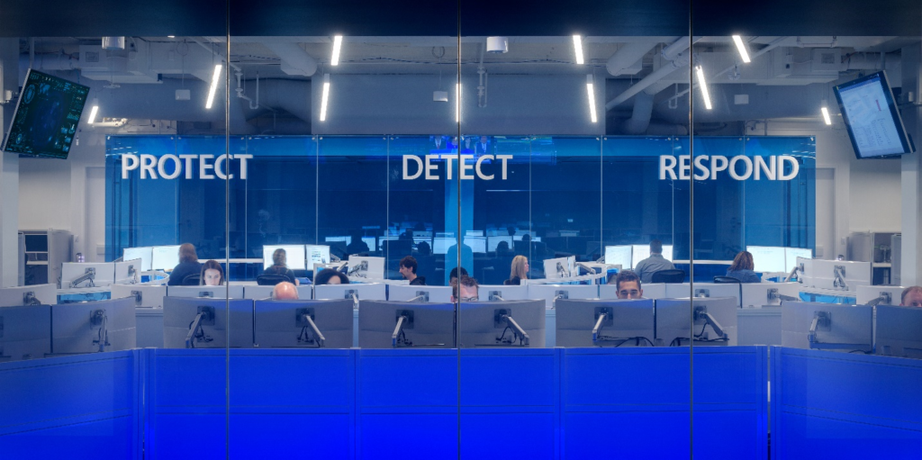 Figure 2 The Cyber Defense Operations Center’s data scientists and analysts work 24x7 protecting, detecting, and responding to attacks
