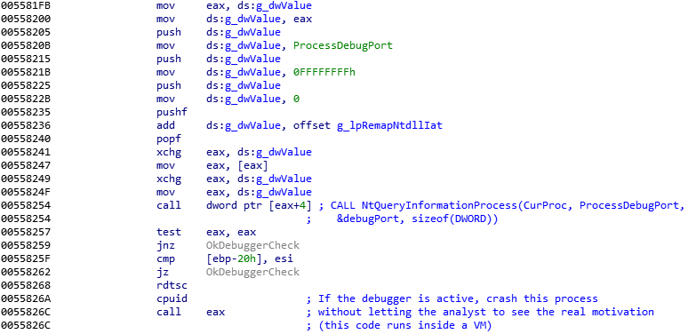 Debugger detection