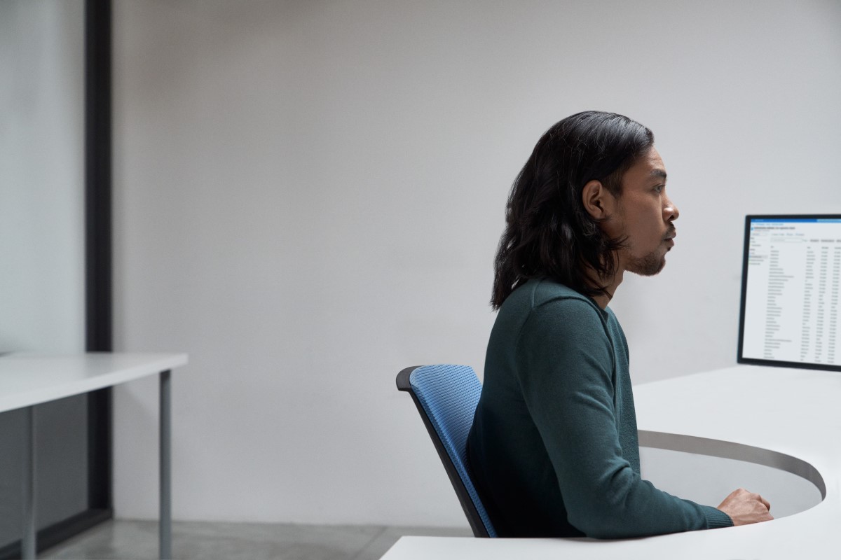 Security practitioner at work in a security operations center