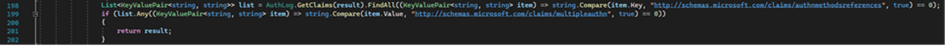 Screenshot of a section of a configuration file.