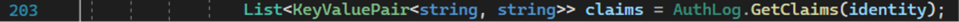 Screenshot of a line in a configuration file.